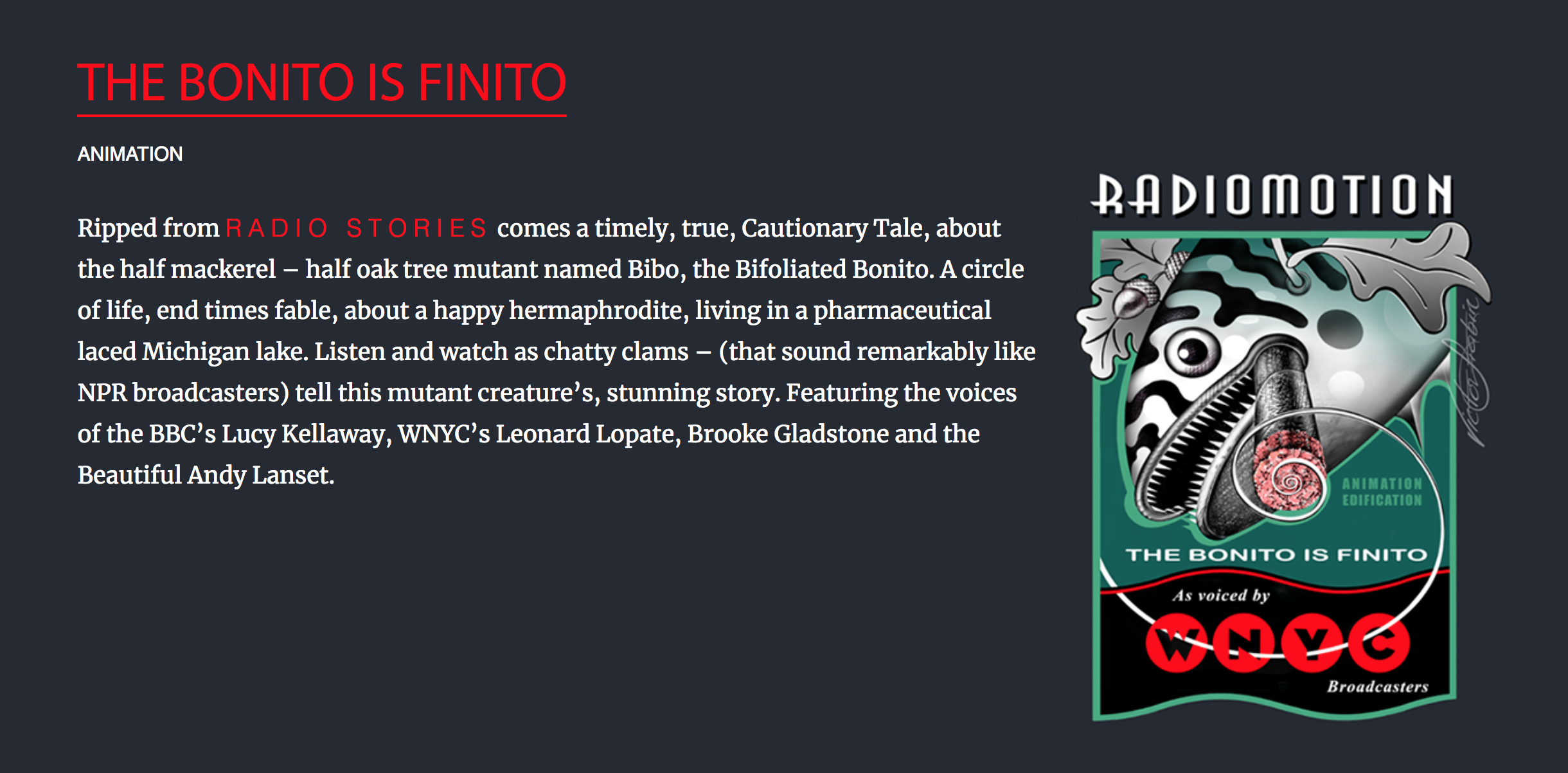 Bonito is Finito Animation